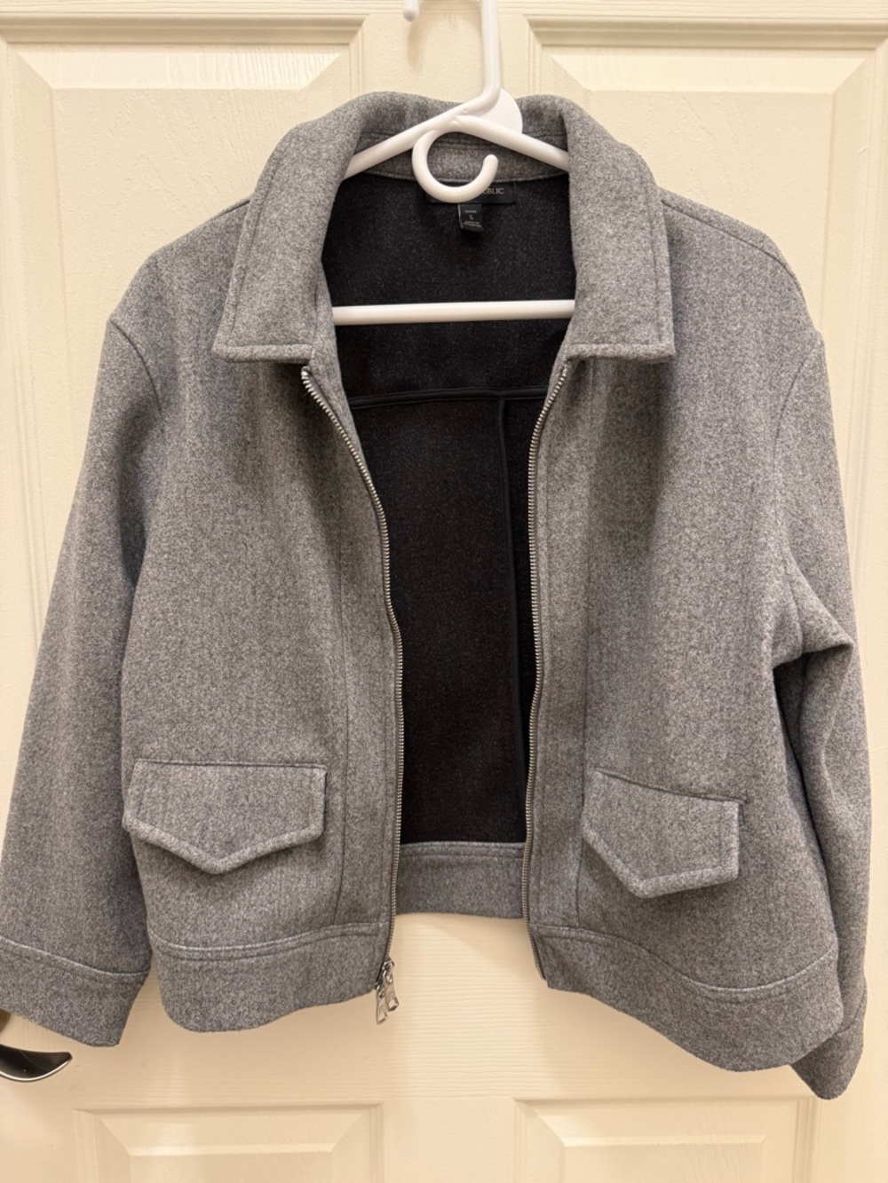 Banana Republic Factory Grey Zip Jacket - Picture 2 of 7
